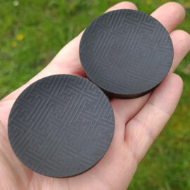 Ebony Sayagata Engraved Plugs